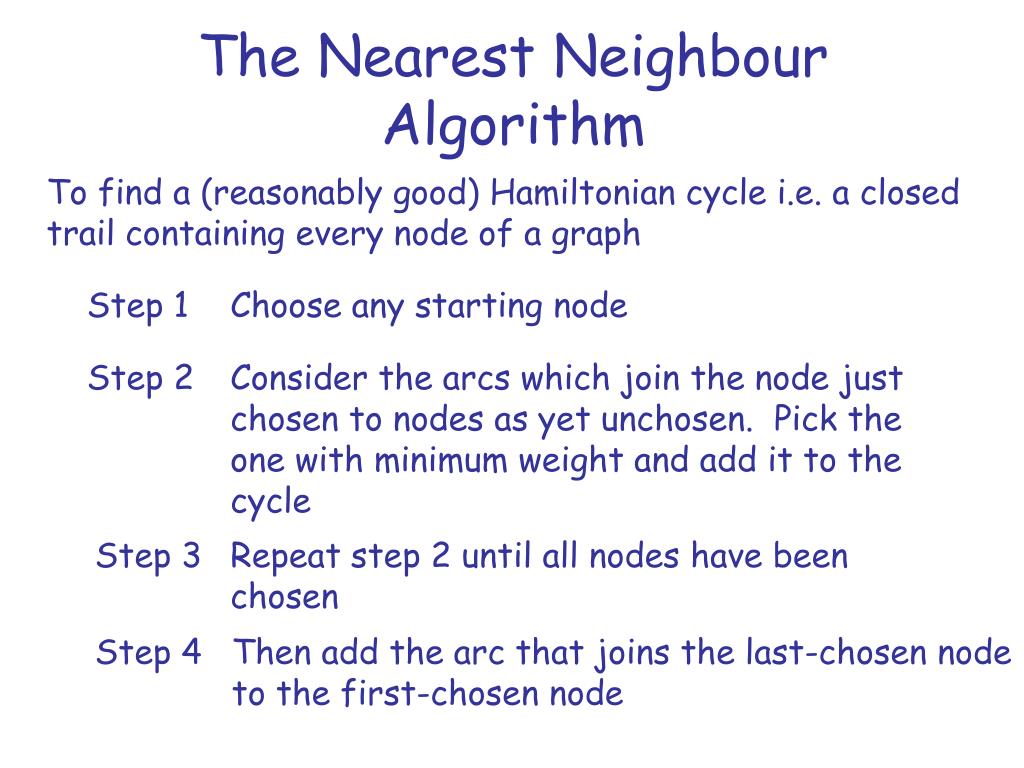 PPT The Nearest Neighbour Algorithm The Lower Bound Algorithm The