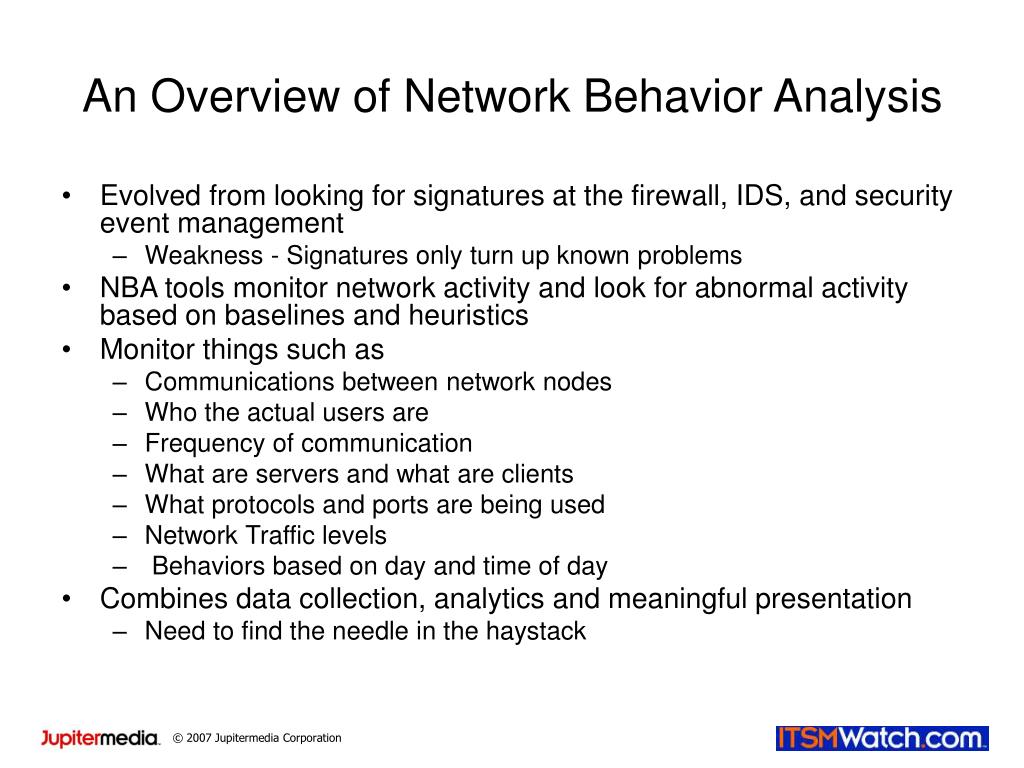 PPT Using Network Behavior Analysis (NBA) and Service Asset and