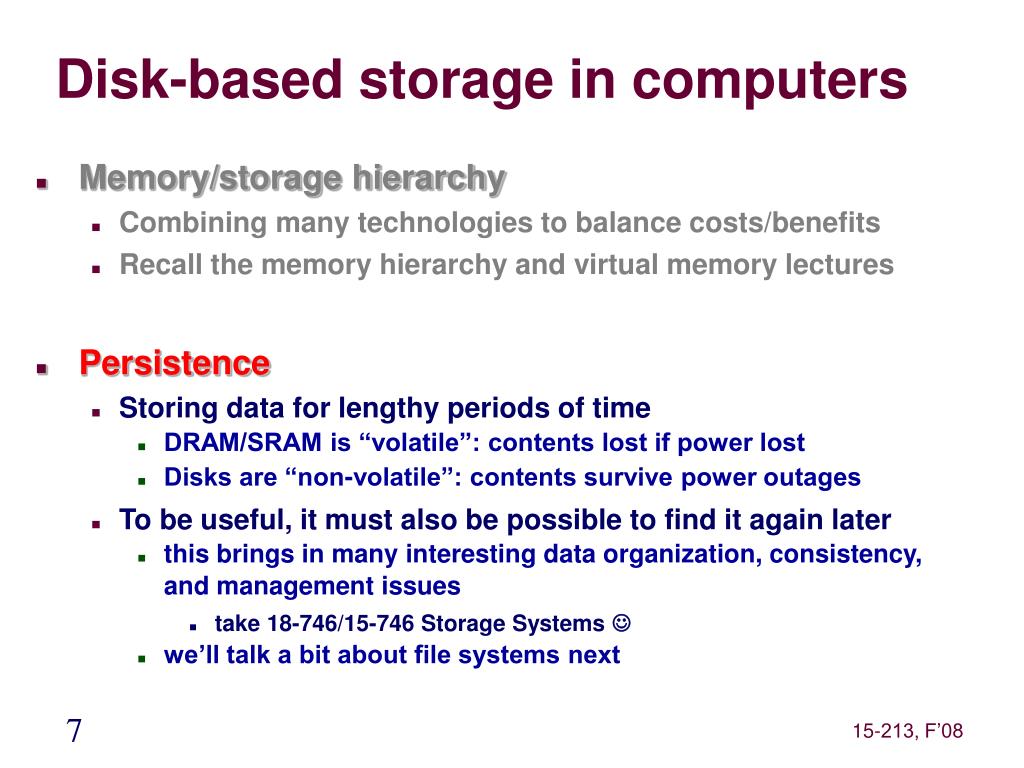 PPT Diskbased Storage Oct. 23, 2008 PowerPoint Presentation, free