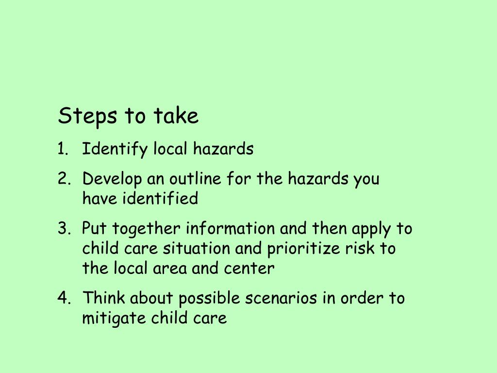 PPT Chapter Four Emergency Response Procedures for Child Care