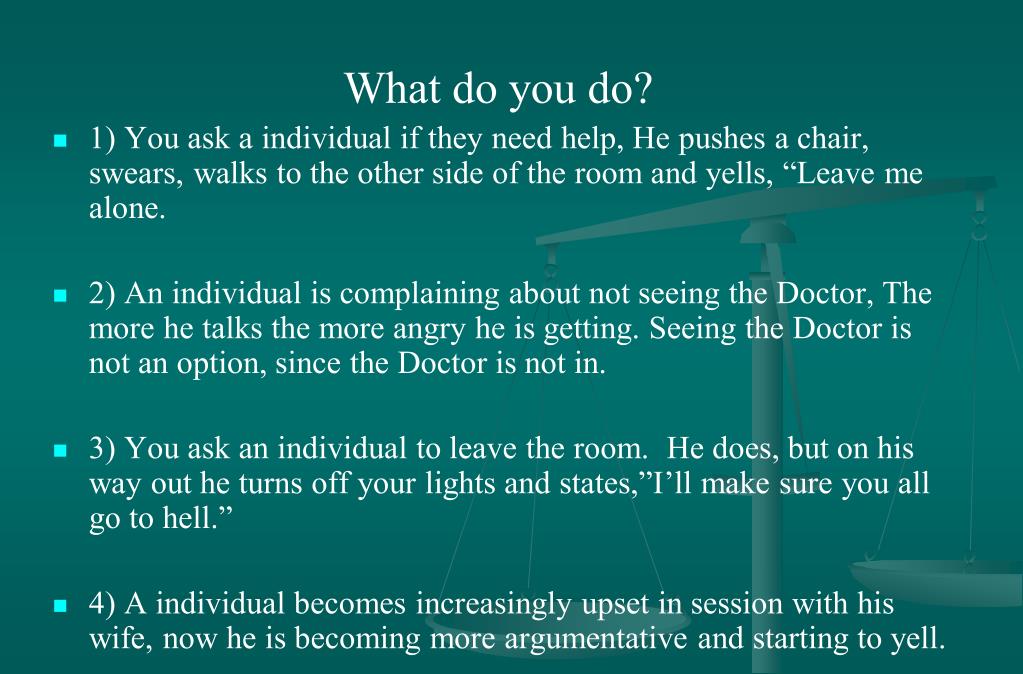 PPT Deescalating the Actingout individual PowerPoint Presentation