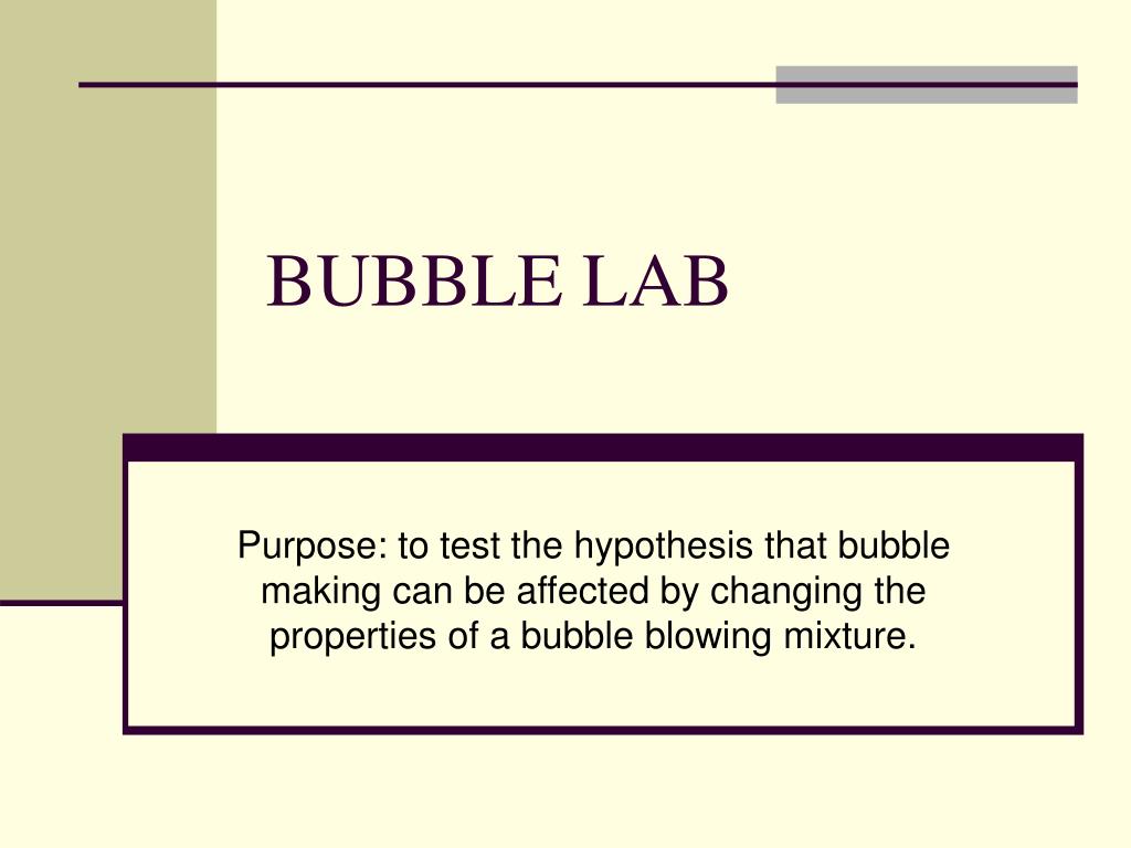 PPT BUBBLE LAB PowerPoint Presentation, free download ID458906