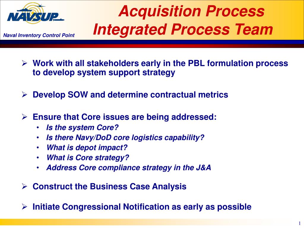 PPT Acquisition Process Integrated Process Team PowerPoint