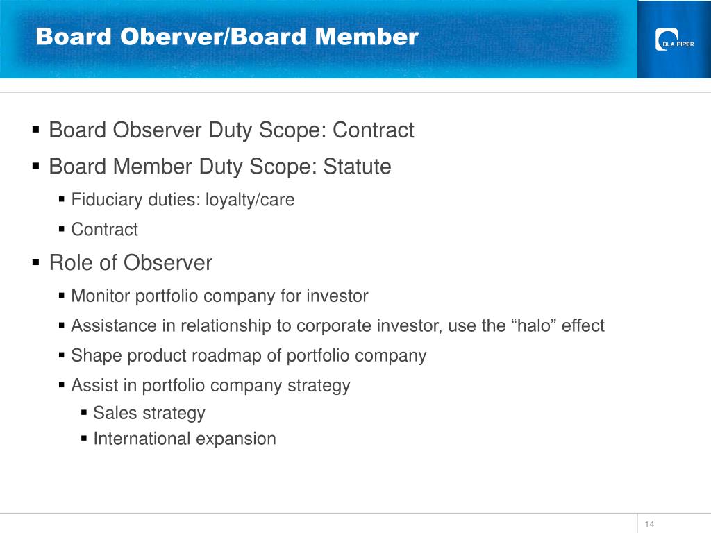PPT Best Practices for Board Observers and Board Members of a Private