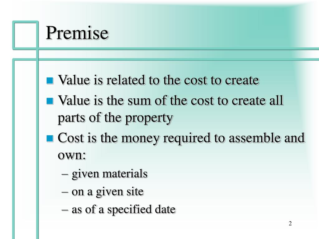 PPT The Cost Approach PowerPoint Presentation, free download ID463861