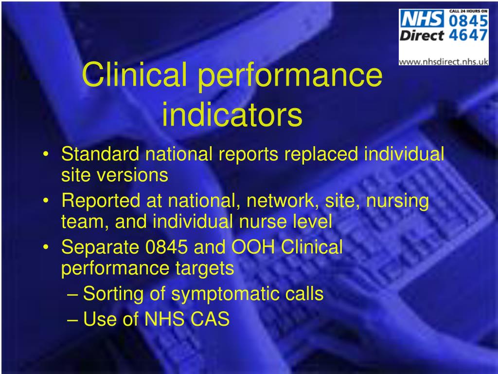 PPT Clinical Performance Development in NHS Direct 20034 PowerPoint