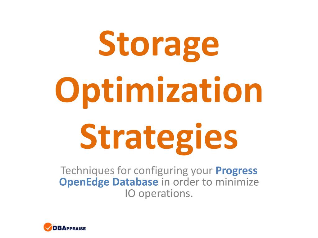 PPT Storage Optimization Strategies PowerPoint Presentation, free