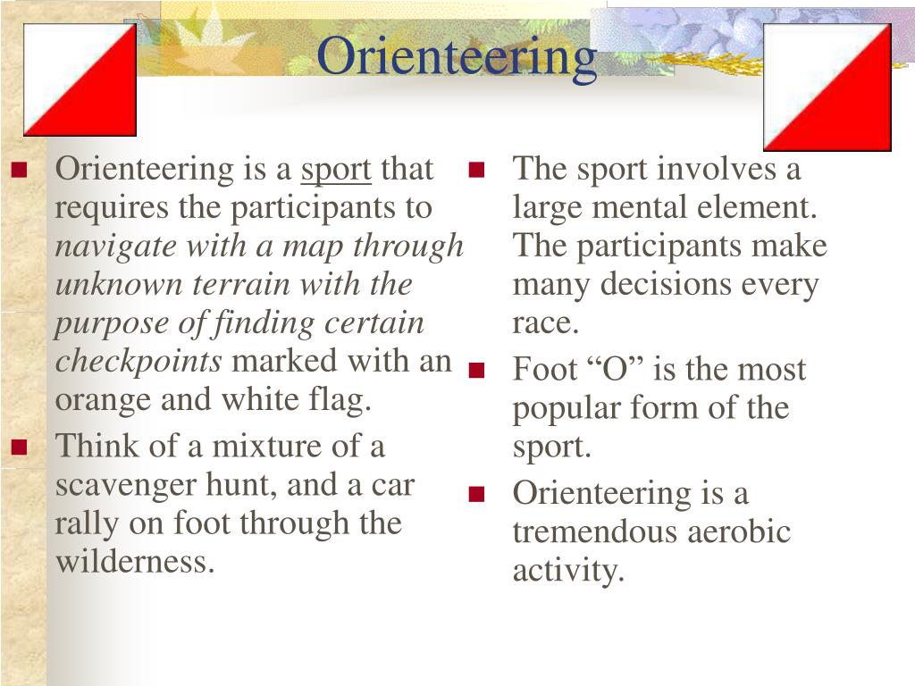 PPT Orienteering PowerPoint Presentation, free download ID465994