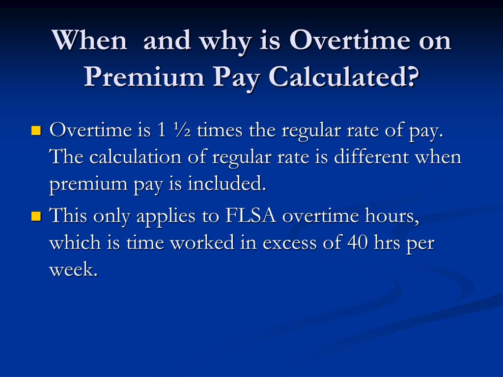 PPT FLSA Overtime on Premium Pay PowerPoint Presentation, free