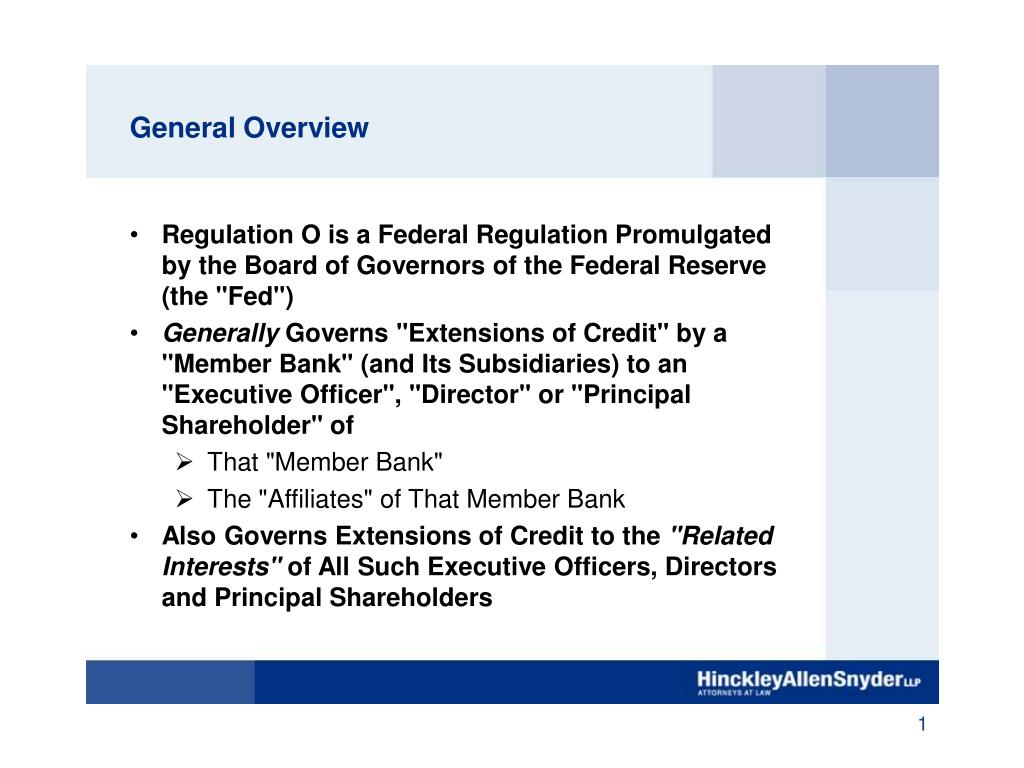 PPT REFRESHER ON REGULATION O PowerPoint Presentation, free download