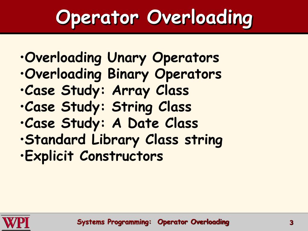 PPT Operator Overloading in C++ PowerPoint Presentation, free