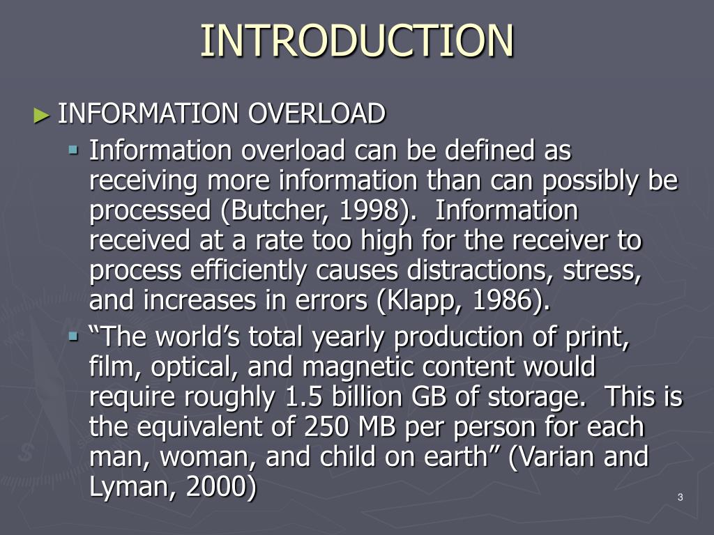 information overload examples DriverLayer Search Engine
