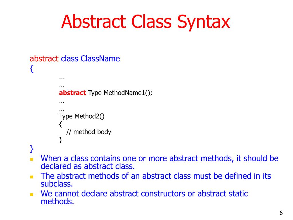 PPT Final and Abstract Classes PowerPoint Presentation, free download