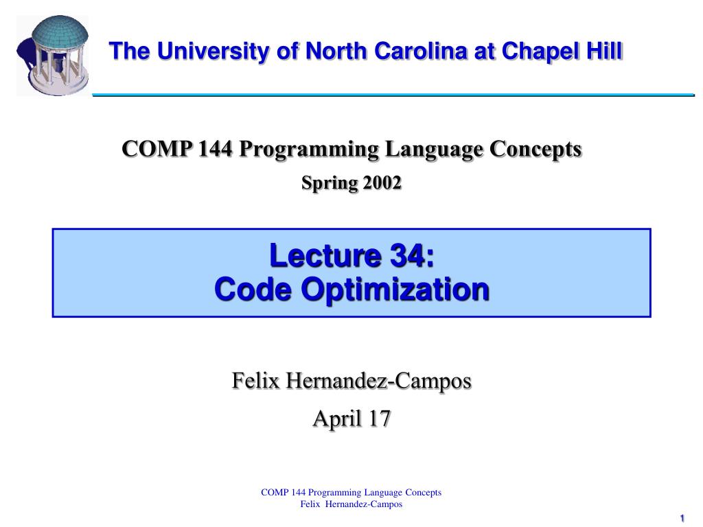 PPT Lecture 34 Code Optimization PowerPoint Presentation, free download ID470162