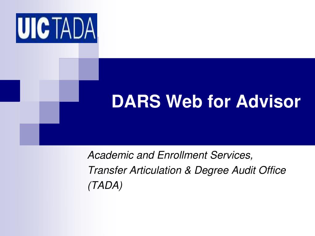 PPT DARS  for Advisor PowerPoint Presentation, free download ID