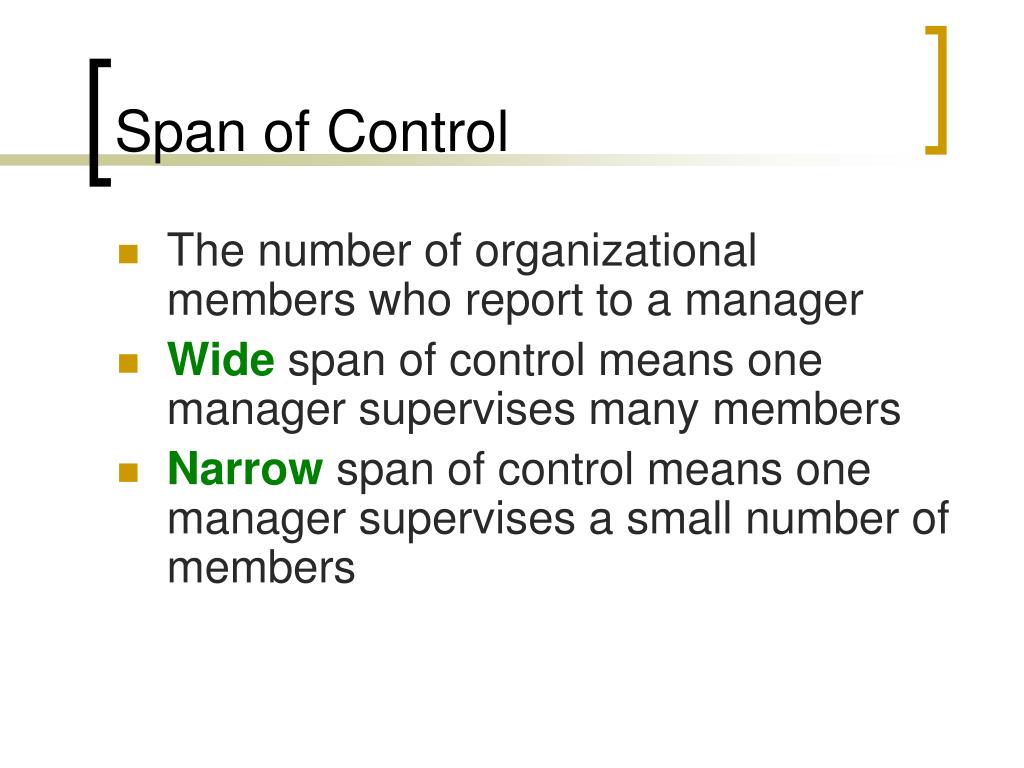Span Of Control Wide And Narrow at Sook Crum blog