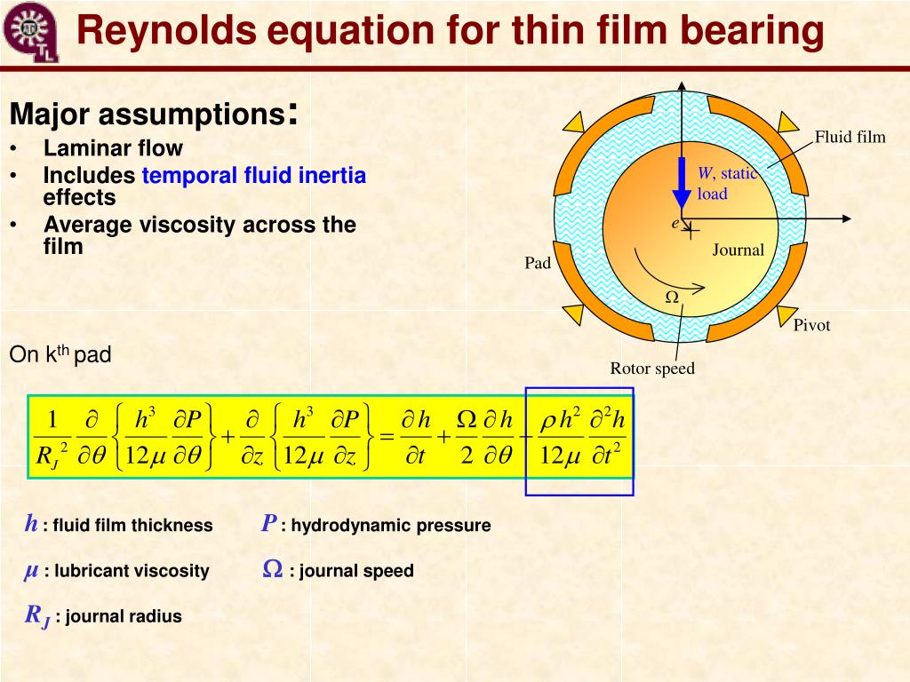 PPT Computational Model for Tilting Pad Journal Bearings PowerPoint