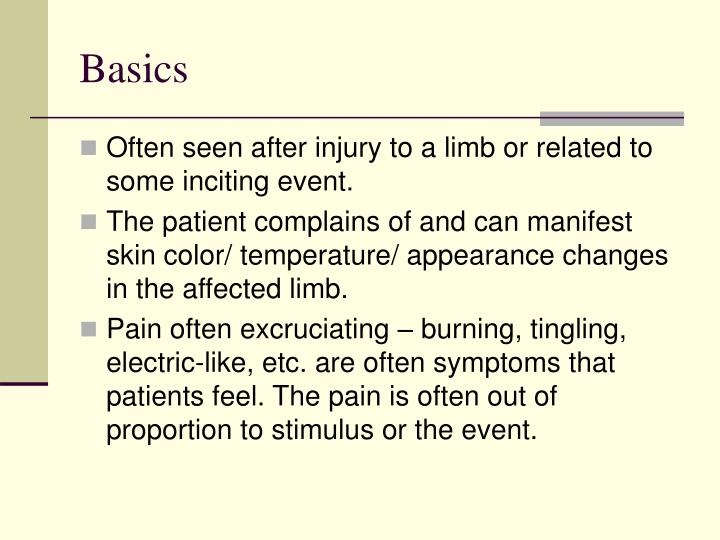 PPT Complex Regional Pain Syndrome PowerPoint Presentation ID471676