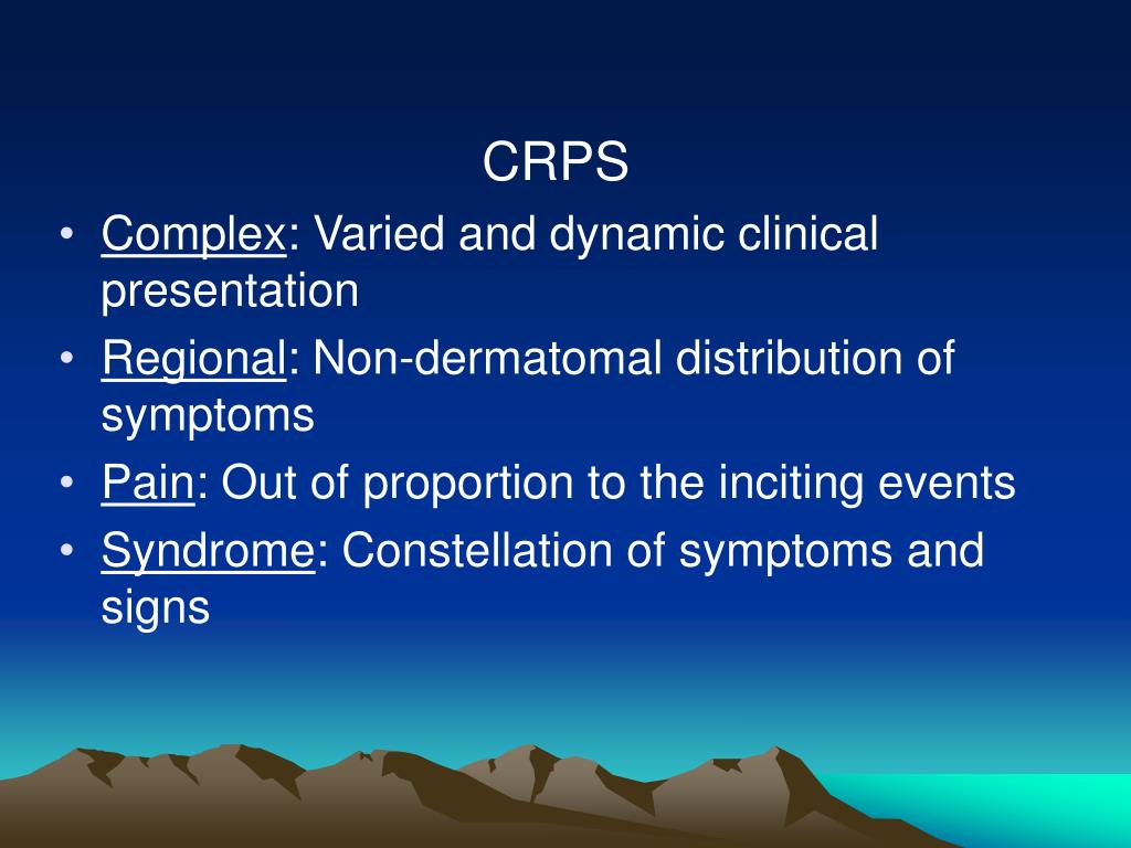 PPT Complex Regional Pain Syndrome PowerPoint