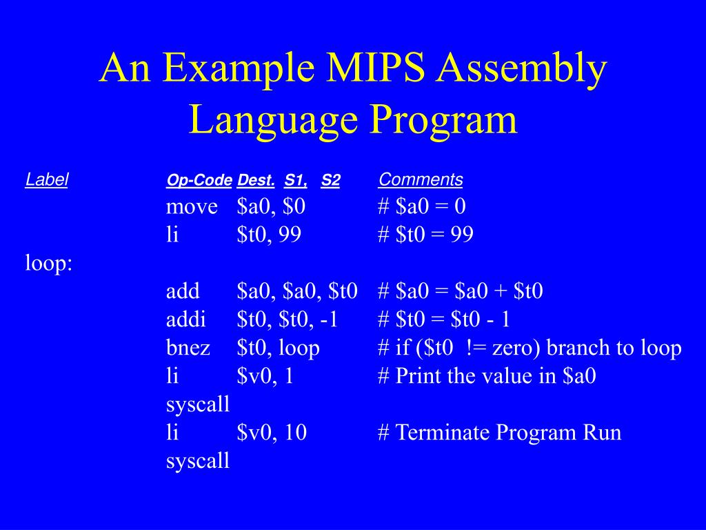 PPT MIPS Assembly Language Programming PowerPoint Presentation, free