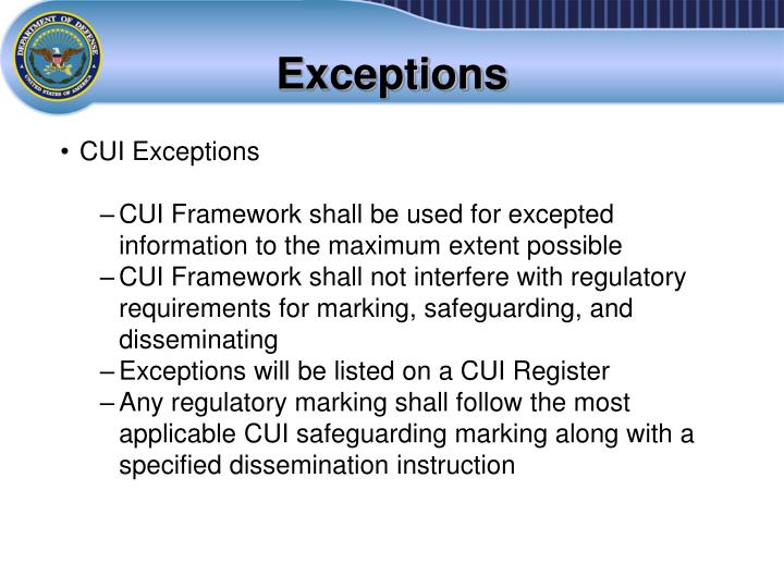 PPT Controlled Unclassified Information (CUI), the New Marking System