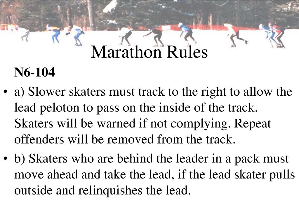 PPT Marathon Rules PowerPoint Presentation, free download ID47530