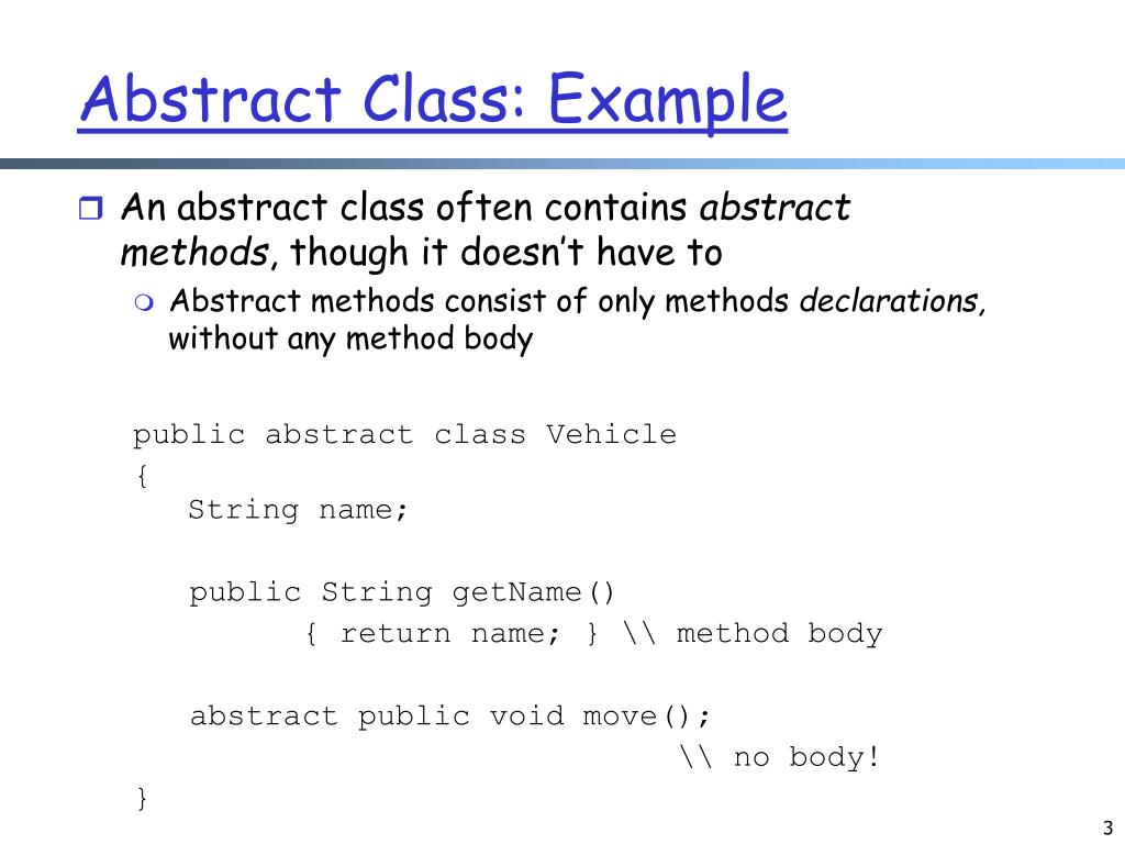 PPT Abstract Classes PowerPoint Presentation, free download ID475601