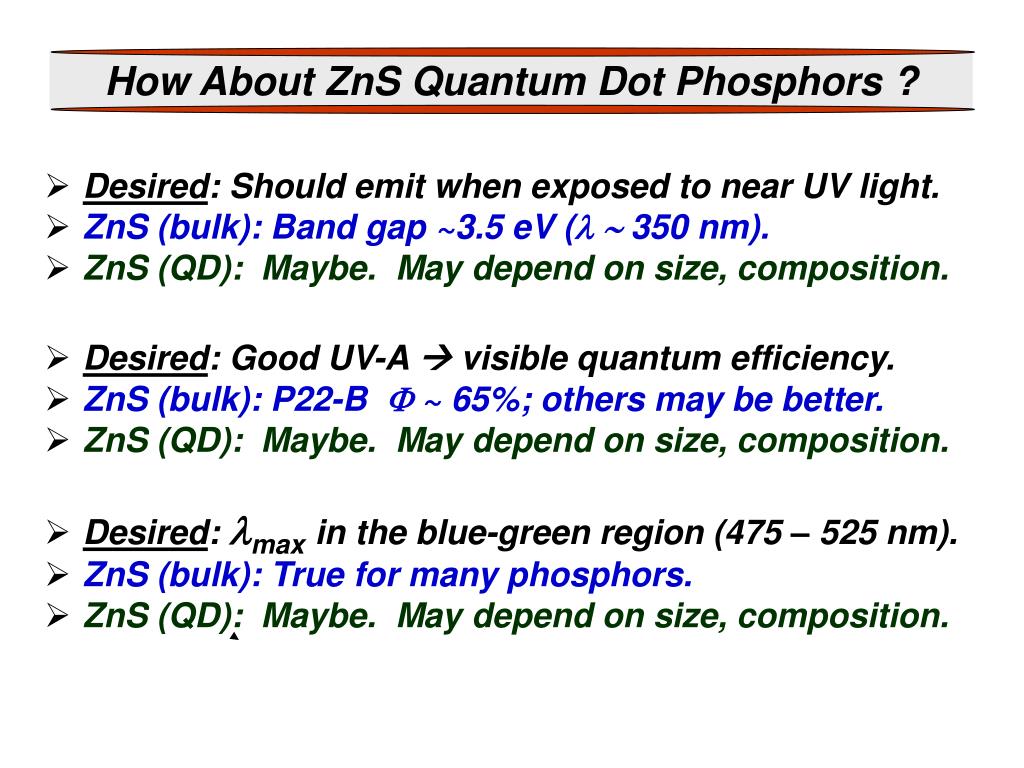 PPT Quantum Dot Phosphors for SolidState Lighting Devices PowerPoint