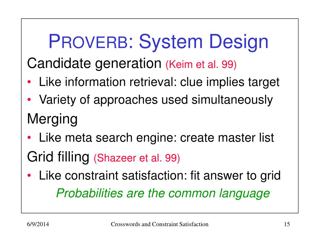 PPT Modular Approaches to Crossword Puzzles and Other Language Games