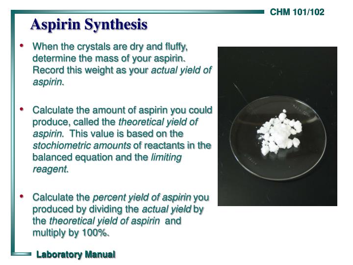 PPT Aspirin Synthesis PowerPoint Presentation ID478355