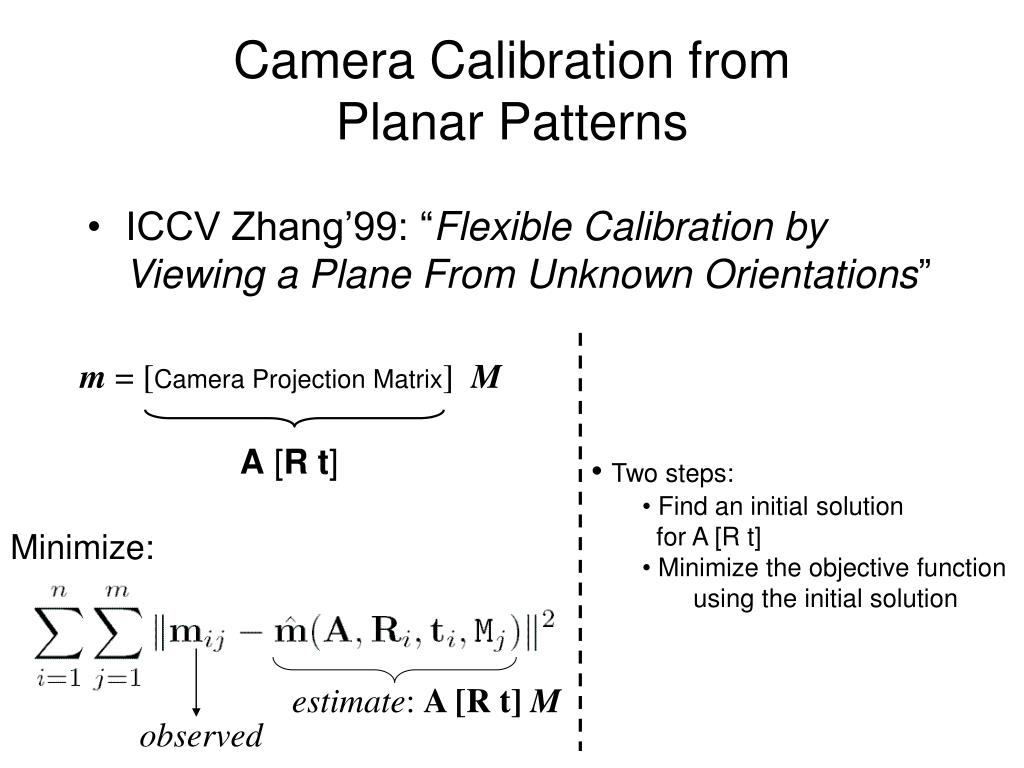 PPT Camera Calibration from Planar Patterns PowerPoint Presentation, free download ID478528