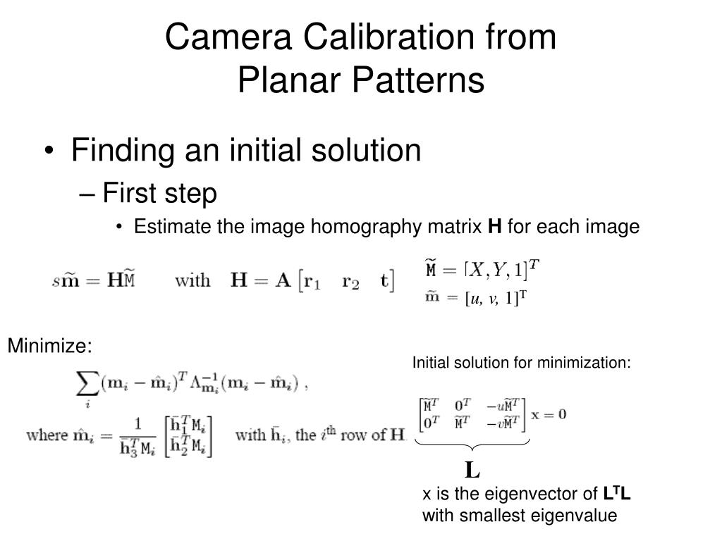 PPT Camera Calibration from Planar Patterns PowerPoint Presentation