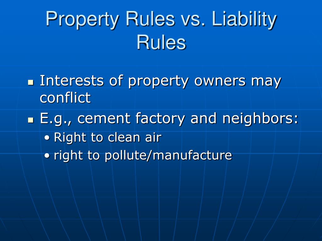 PPT Property Rules vs. Liability Rules PowerPoint Presentation, free