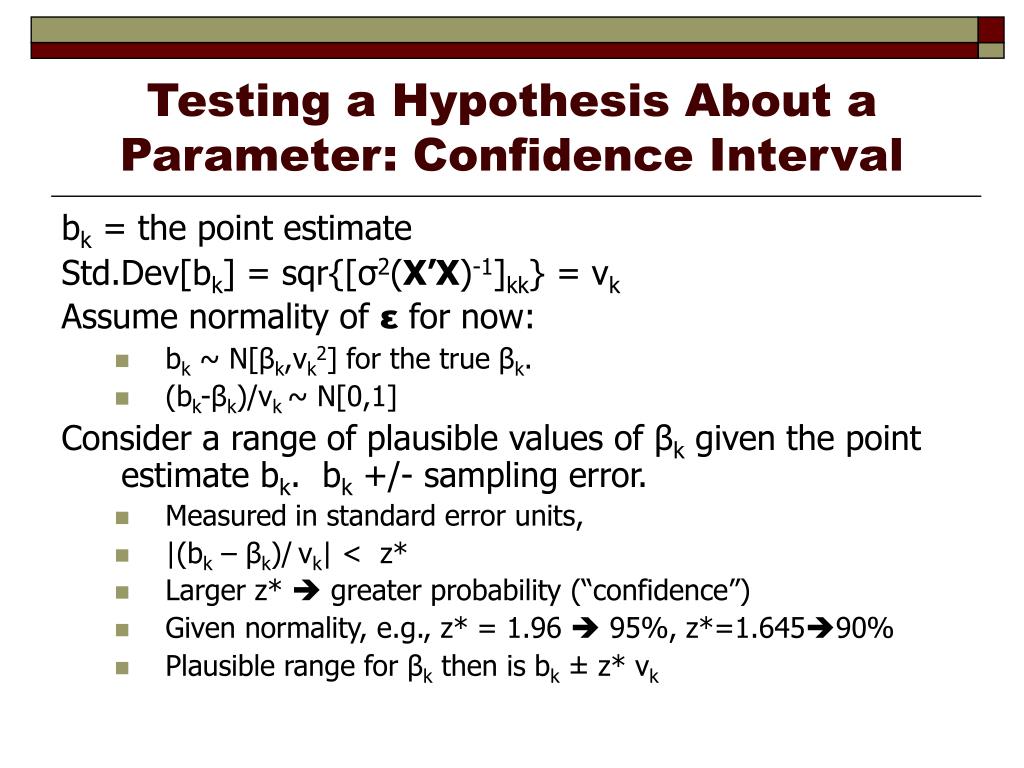 PPT Hypothesis Testing in the Linear Regression Model PowerPoint