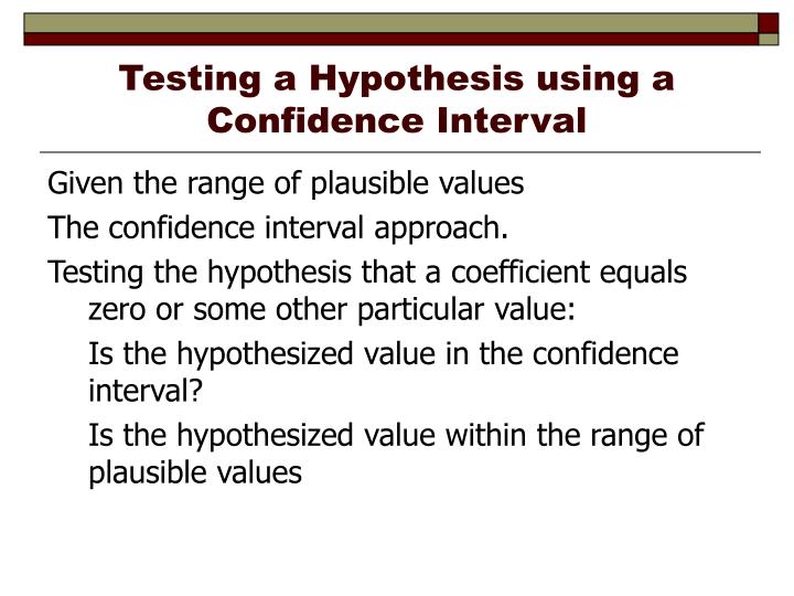PPT Hypothesis Testing in the Linear Regression Model PowerPoint