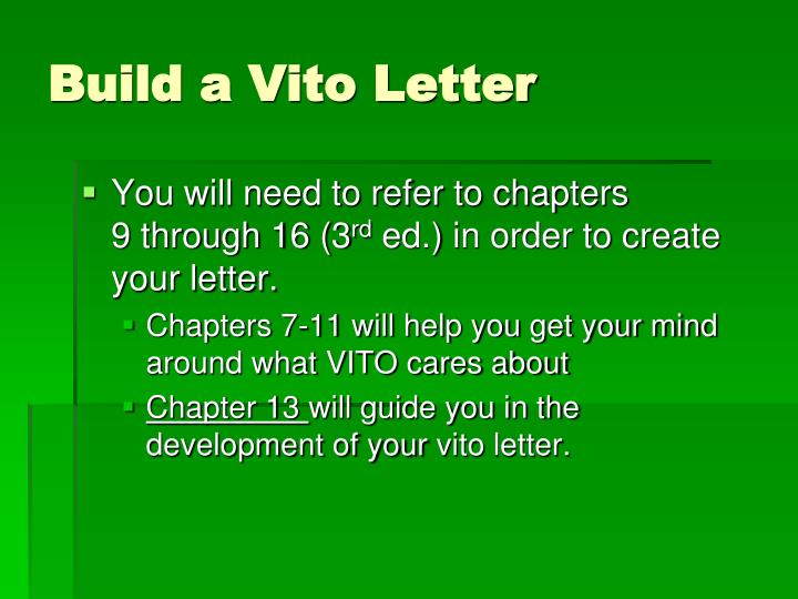 PPT VITO LETTER ASSIGNMENT PowerPoint Presentation ID479235