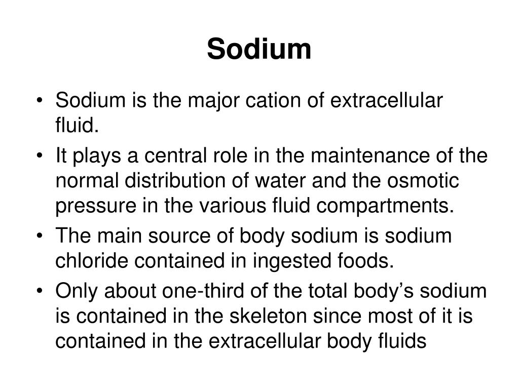 PPT Sodium, Potassium & Calcium PowerPoint Presentation, free