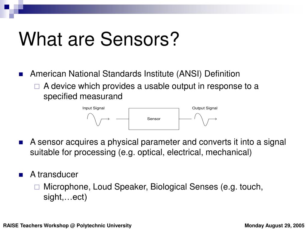 PPT Introduction to Sensors PowerPoint Presentation, free download