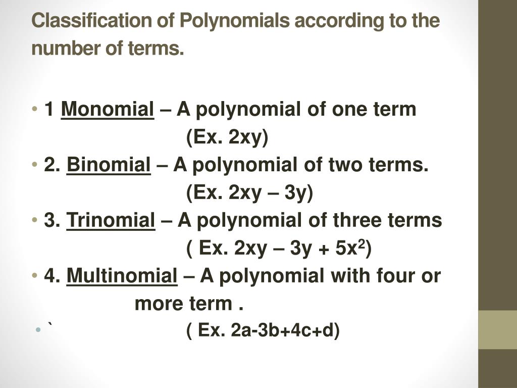 PPT Polynomials PowerPoint Presentation, free download ID480890