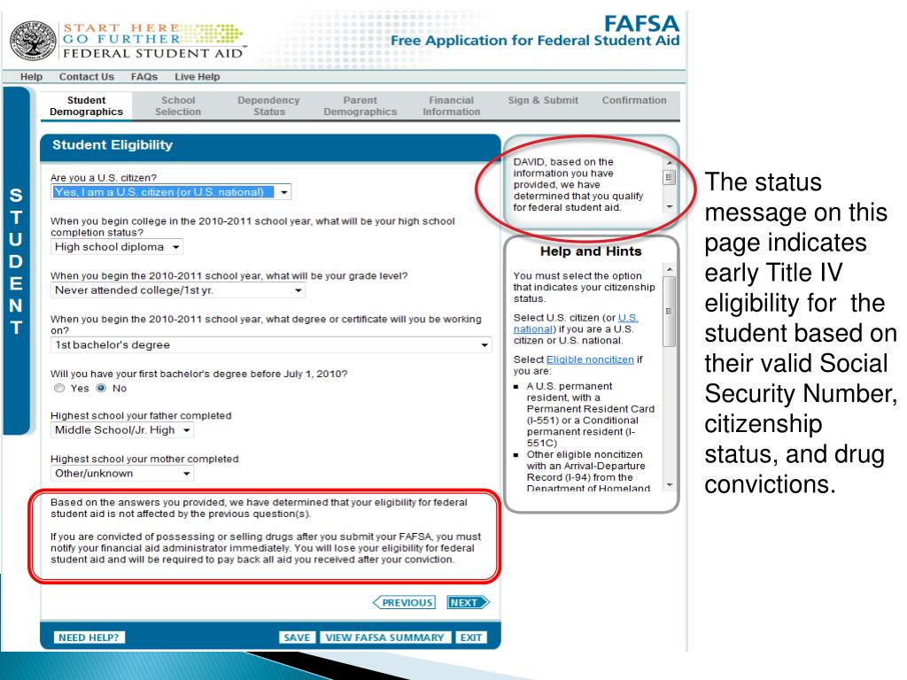 PPT FAFSA on the Web Simplification PowerPoint Presentation, free