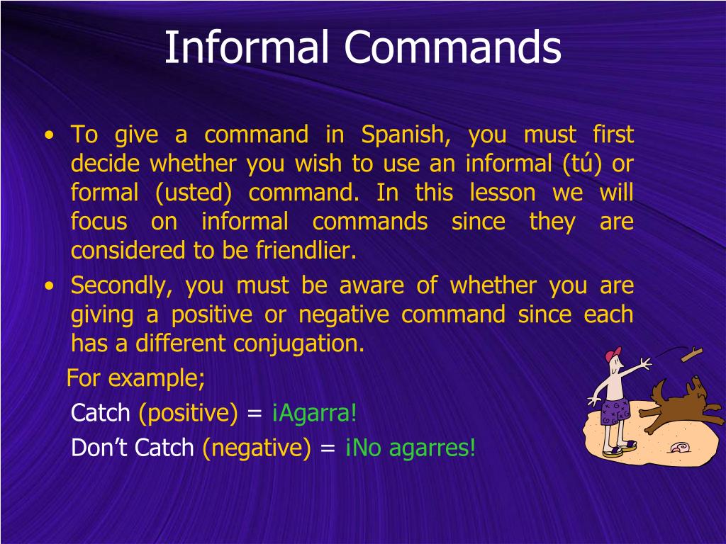 PPT Informal Commands PowerPoint Presentation, free download ID481889