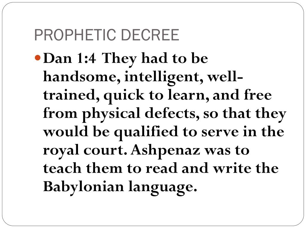 PPT PROPHETIC DECREE PowerPoint Presentation, free download ID482106