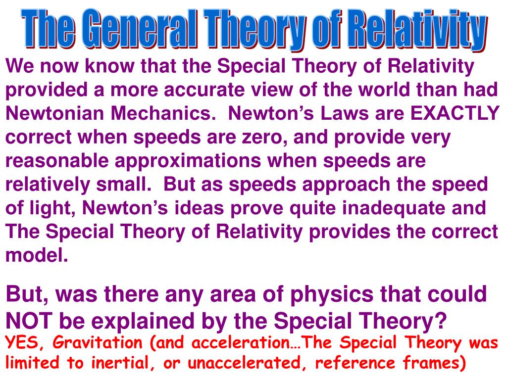 PPT The General Theory of Relativity PowerPoint Presentation, free