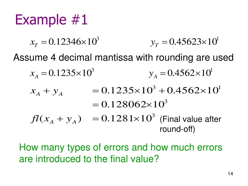 PPT Roundoff Errors PowerPoint Presentation, free download ID483621
