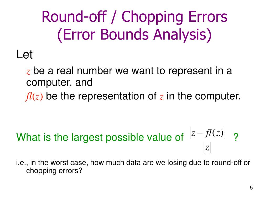 PPT Roundoff Errors PowerPoint Presentation, free download ID483621