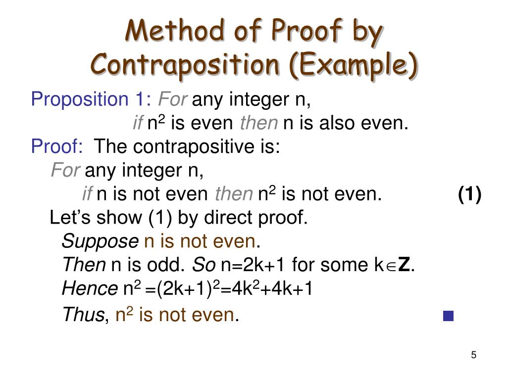 PPT Indirect Argument Contradiction and Contraposition PowerPoint