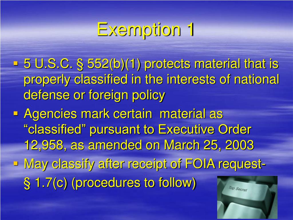PPT Overview of FOIA Exemptions PowerPoint Presentation, free