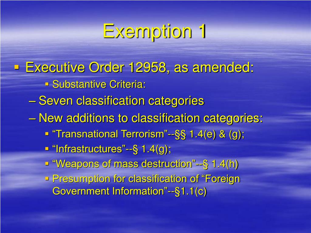 PPT Overview of FOIA Exemptions PowerPoint Presentation, free