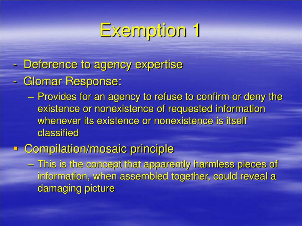 PPT Overview of FOIA Exemptions PowerPoint Presentation, free