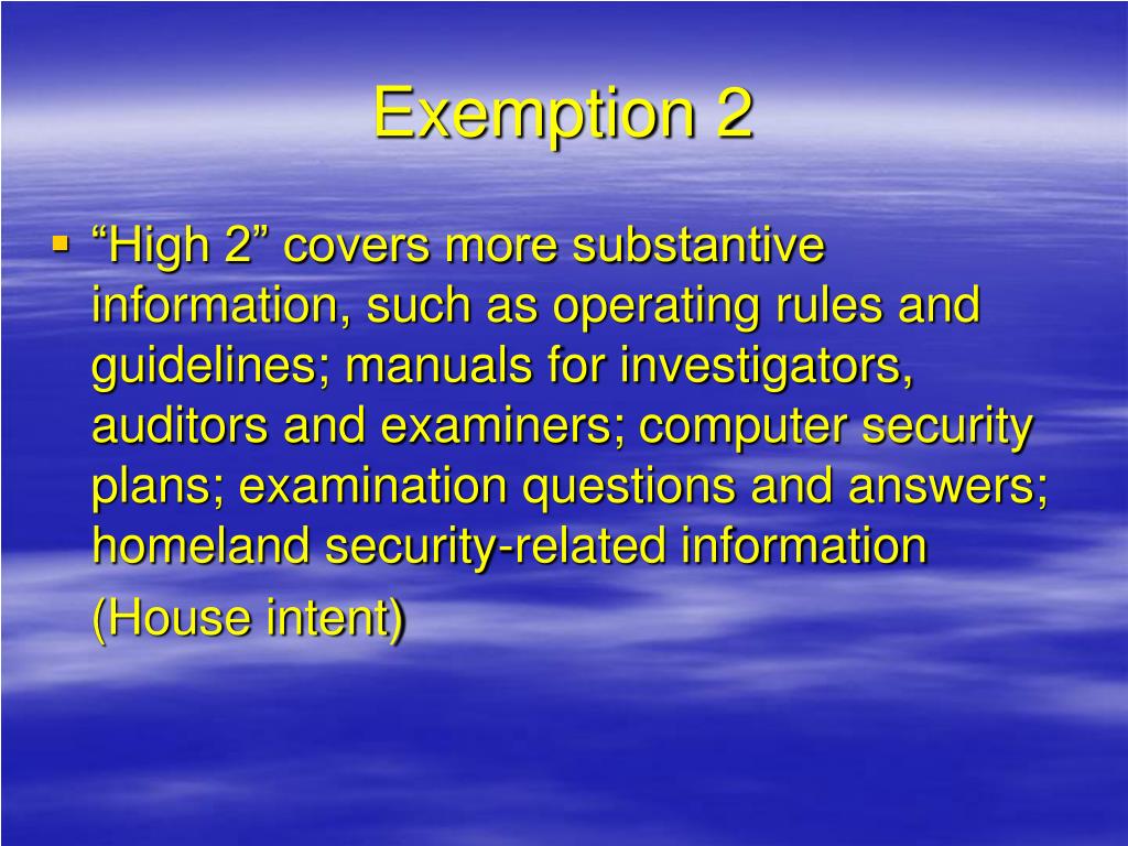 PPT Overview of FOIA Exemptions PowerPoint Presentation, free